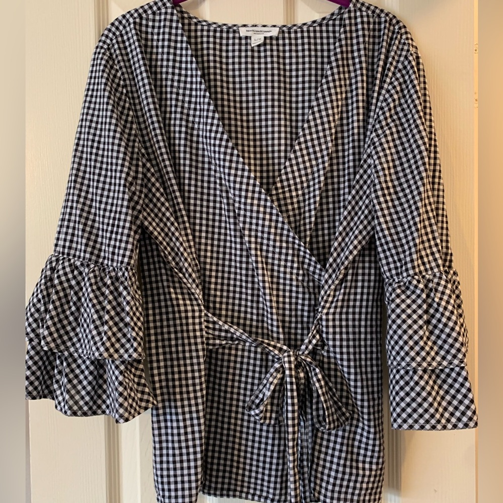 beach lunch lounge Gingham WrapTop